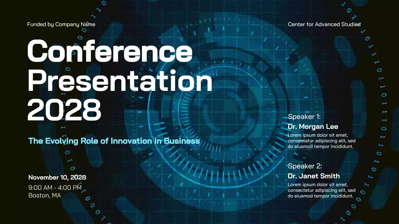 blue modern business event