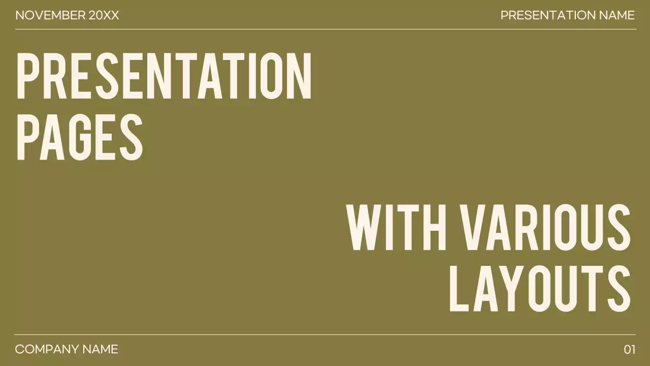 green minimal presentation layout