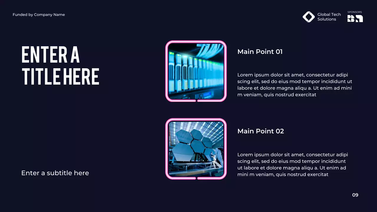 purple modern conference announcement