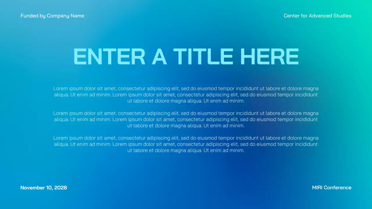 blue modern business event