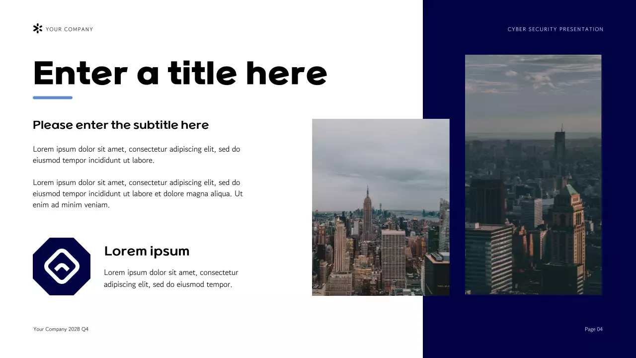 blue modern security pitch