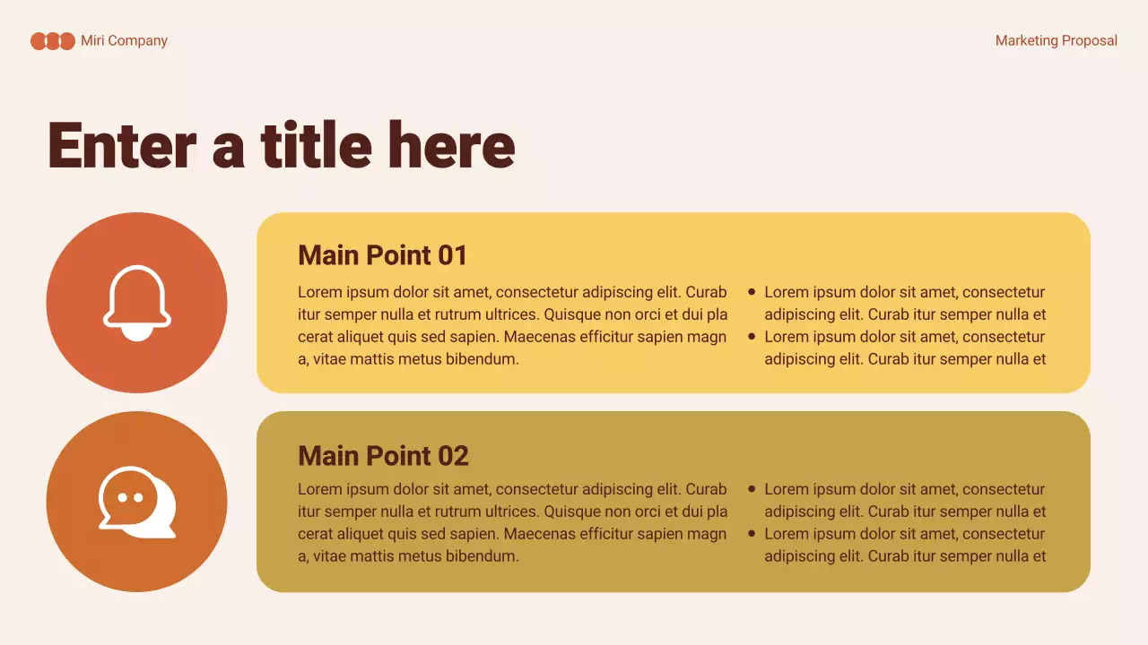 orange geometric marketing proposal