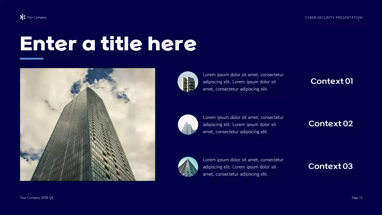 blue modern security pitch