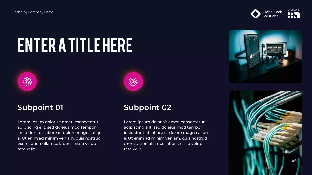 purple modern conference announcement