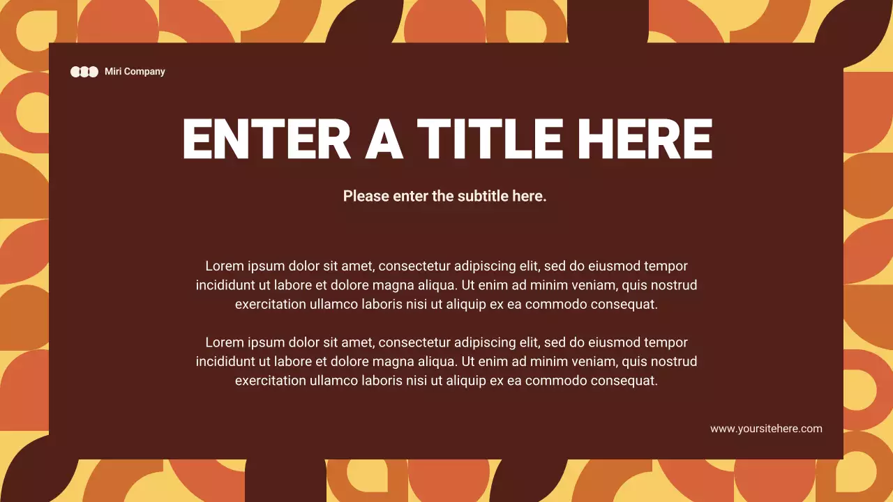 orange geometric marketing proposal