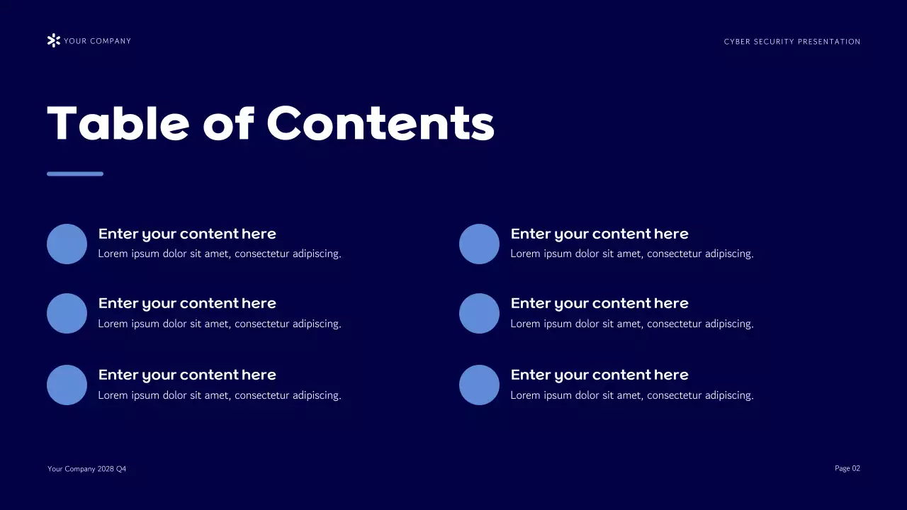 blue modern security pitch