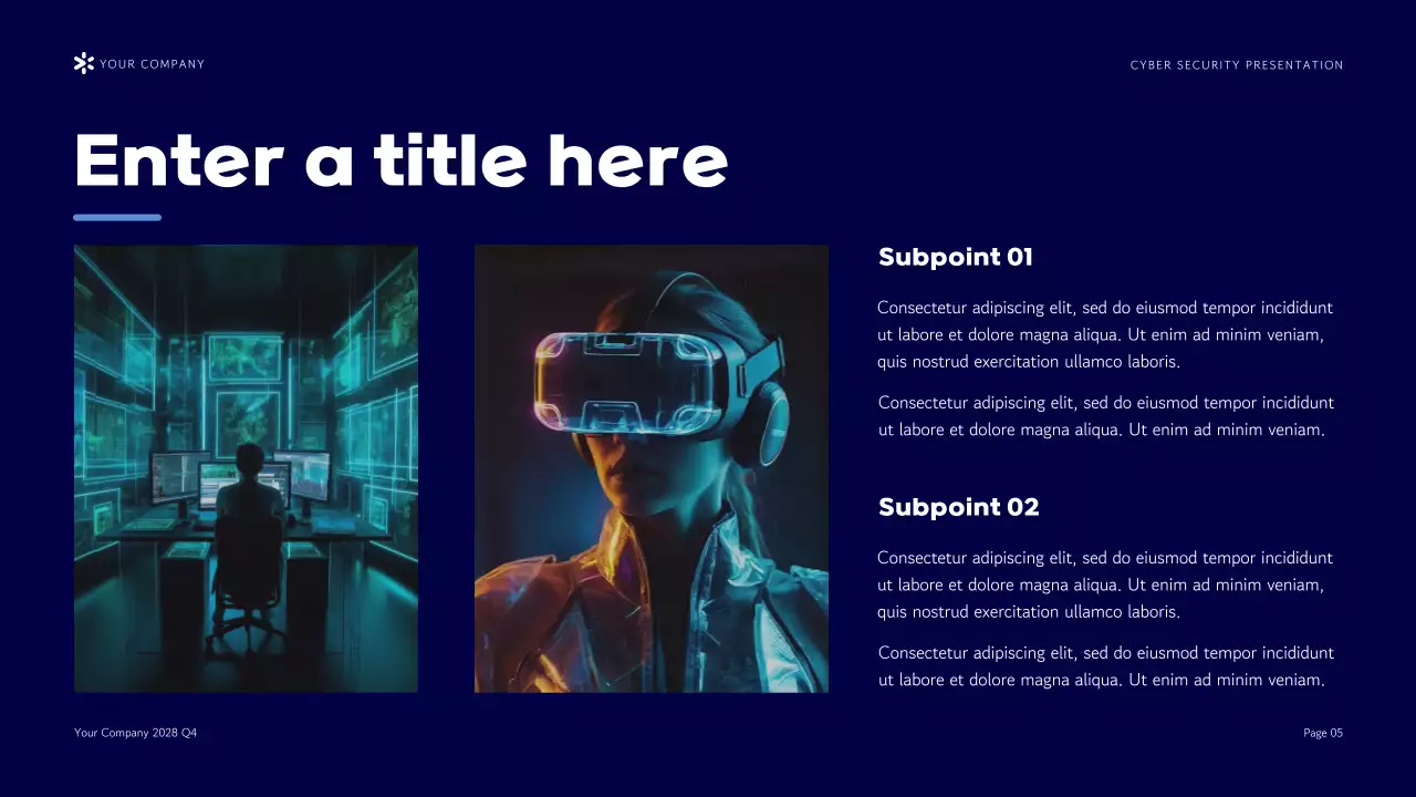 blue modern security pitch