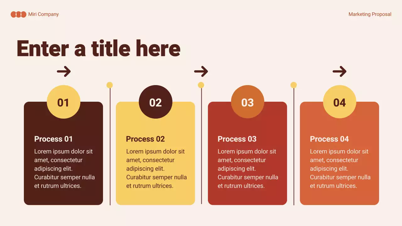 orange geometric marketing proposal