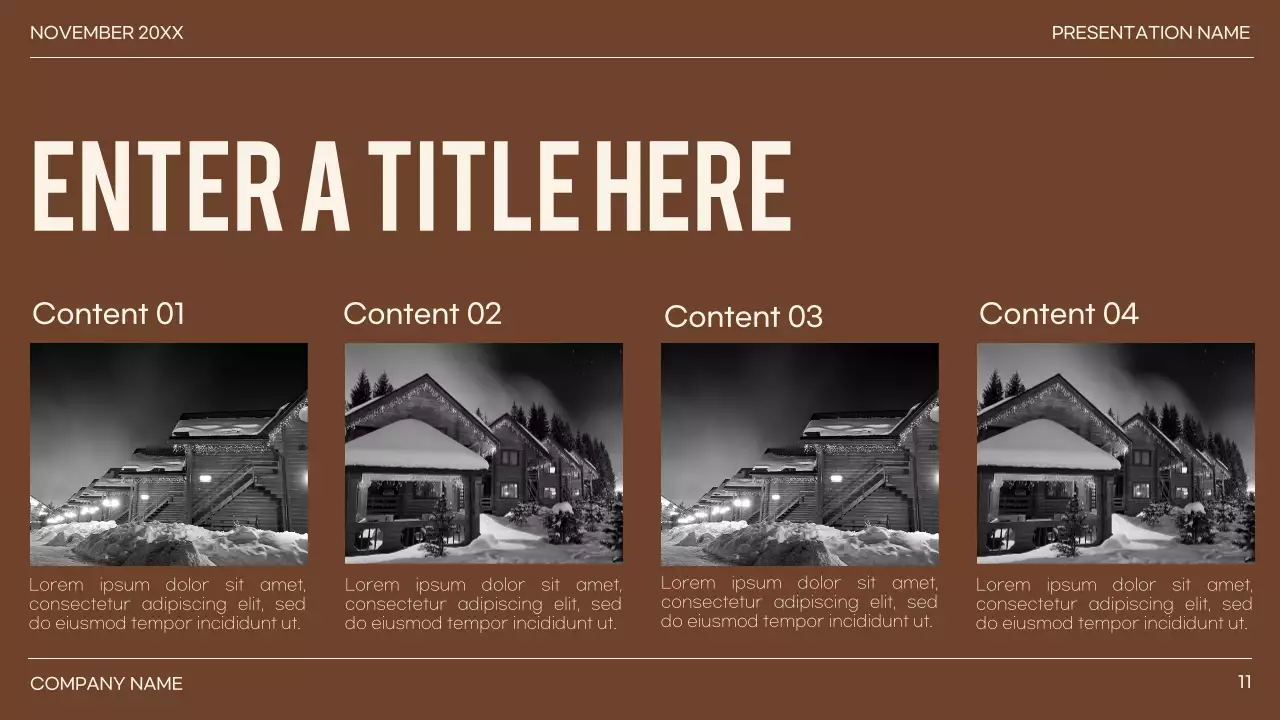 green minimal presentation layout