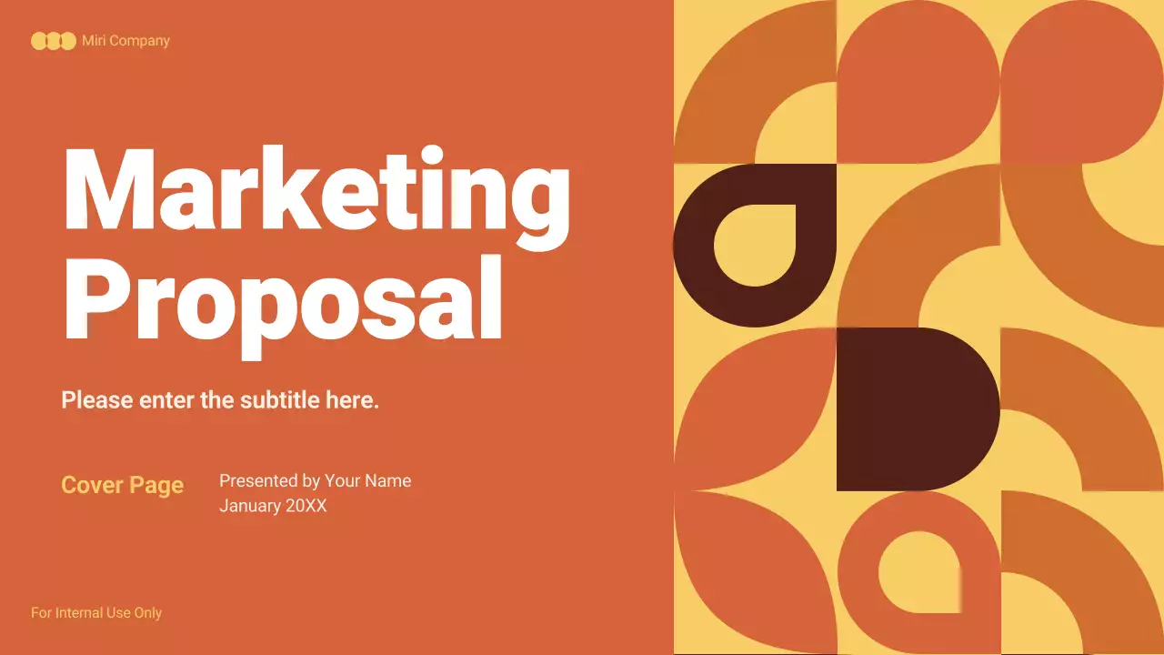 orange geometric marketing proposal