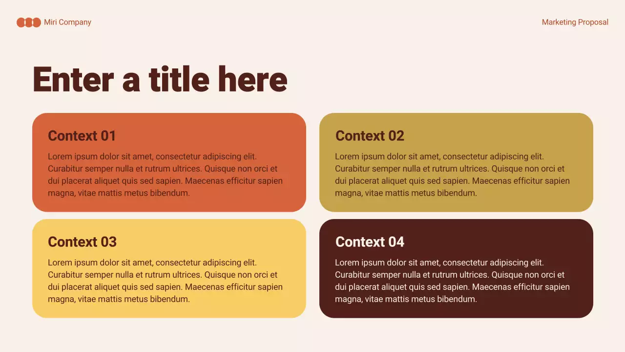 orange geometric marketing proposal