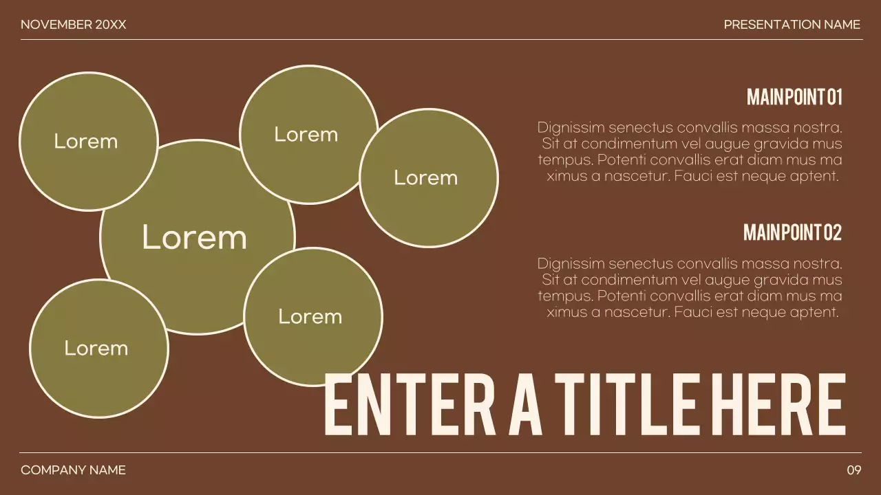 green minimal presentation layout