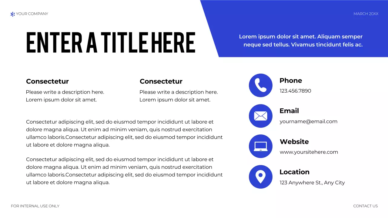 blue geometric technology presentation