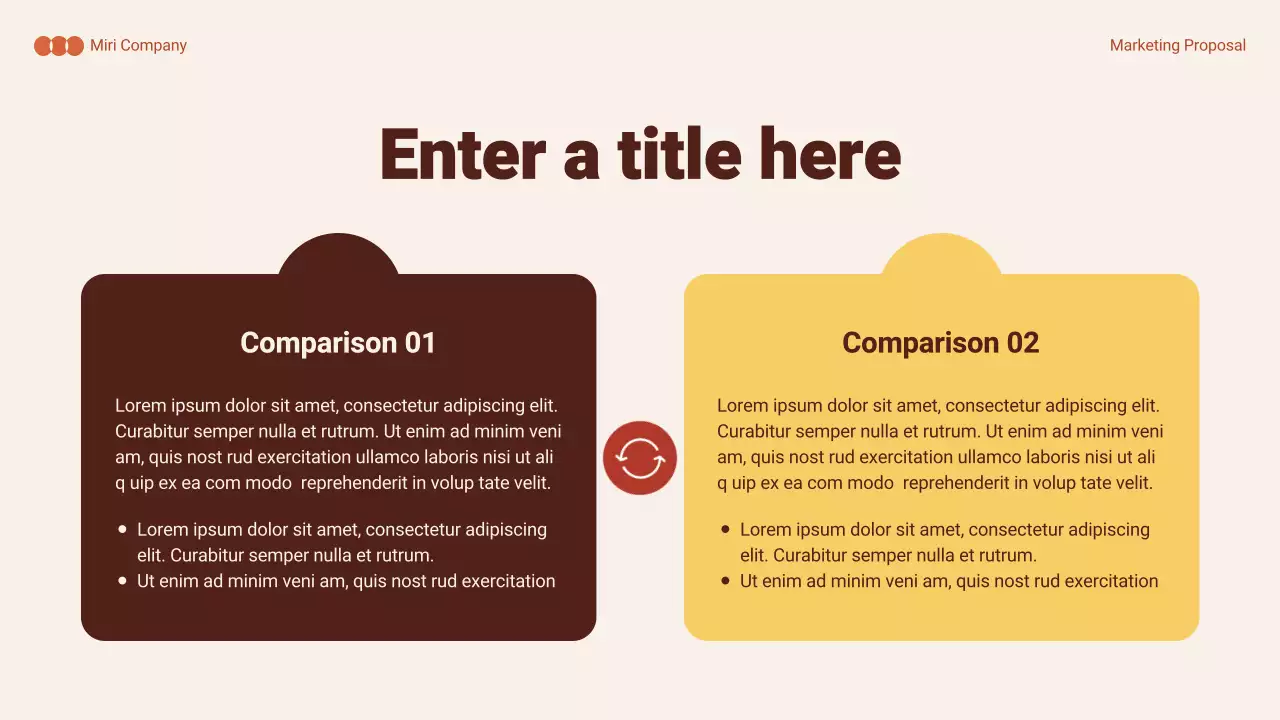 orange geometric marketing proposal