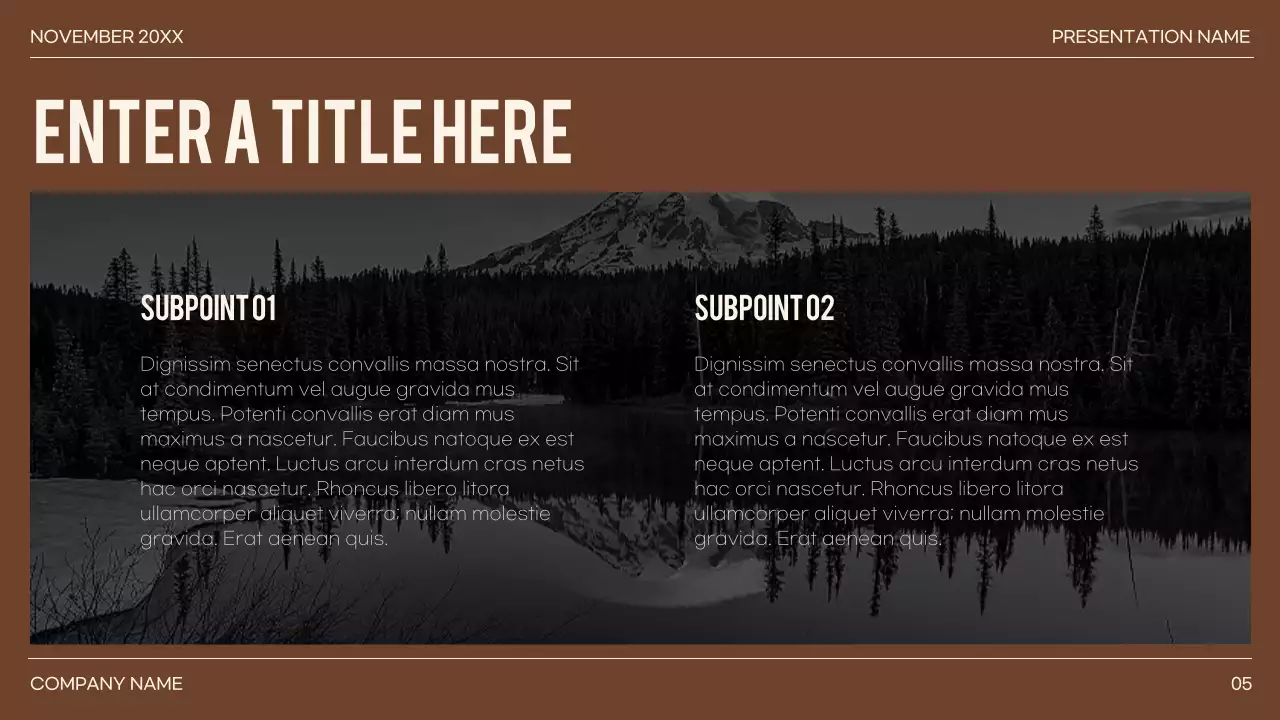 green minimal presentation layout