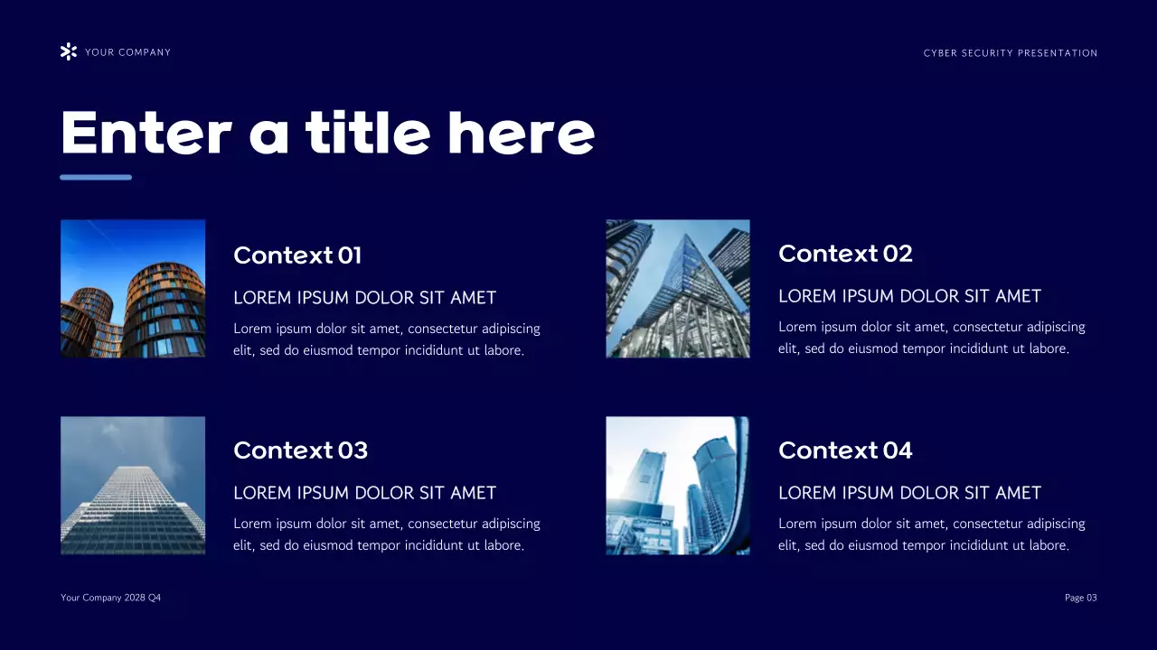 blue modern security pitch