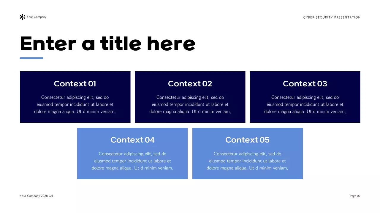blue modern security pitch