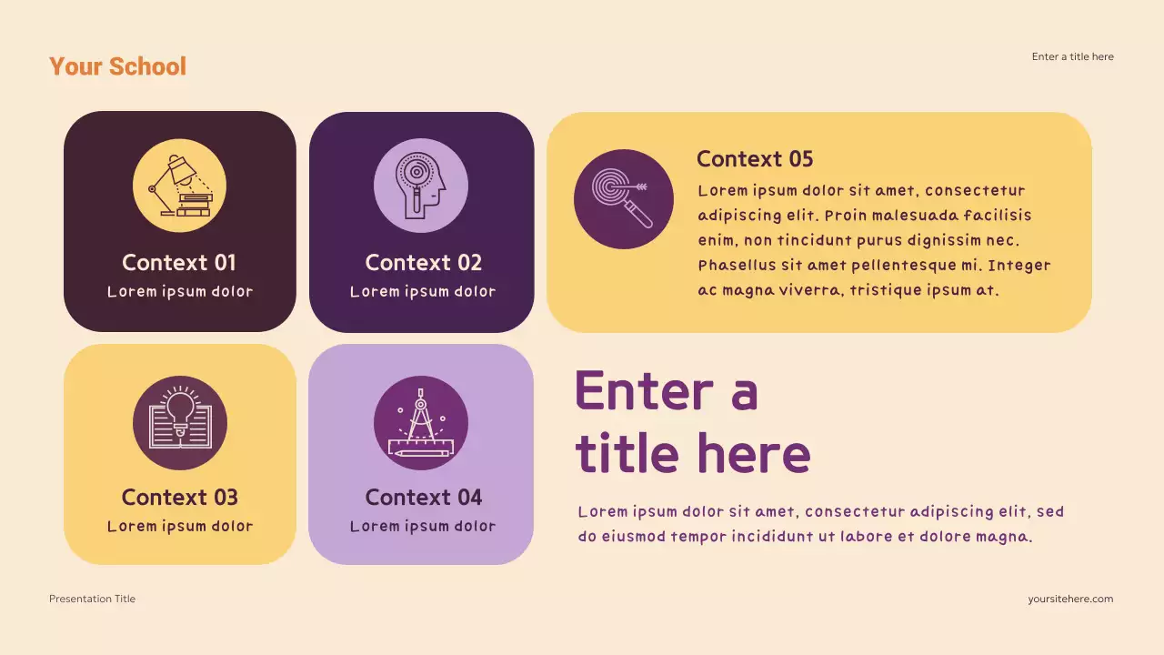 Purple Modern Math Guide Presentation