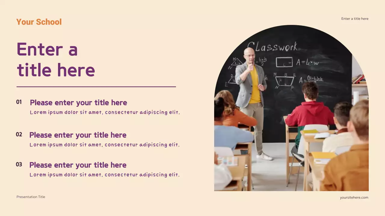 Purple Modern Math Guide Presentation