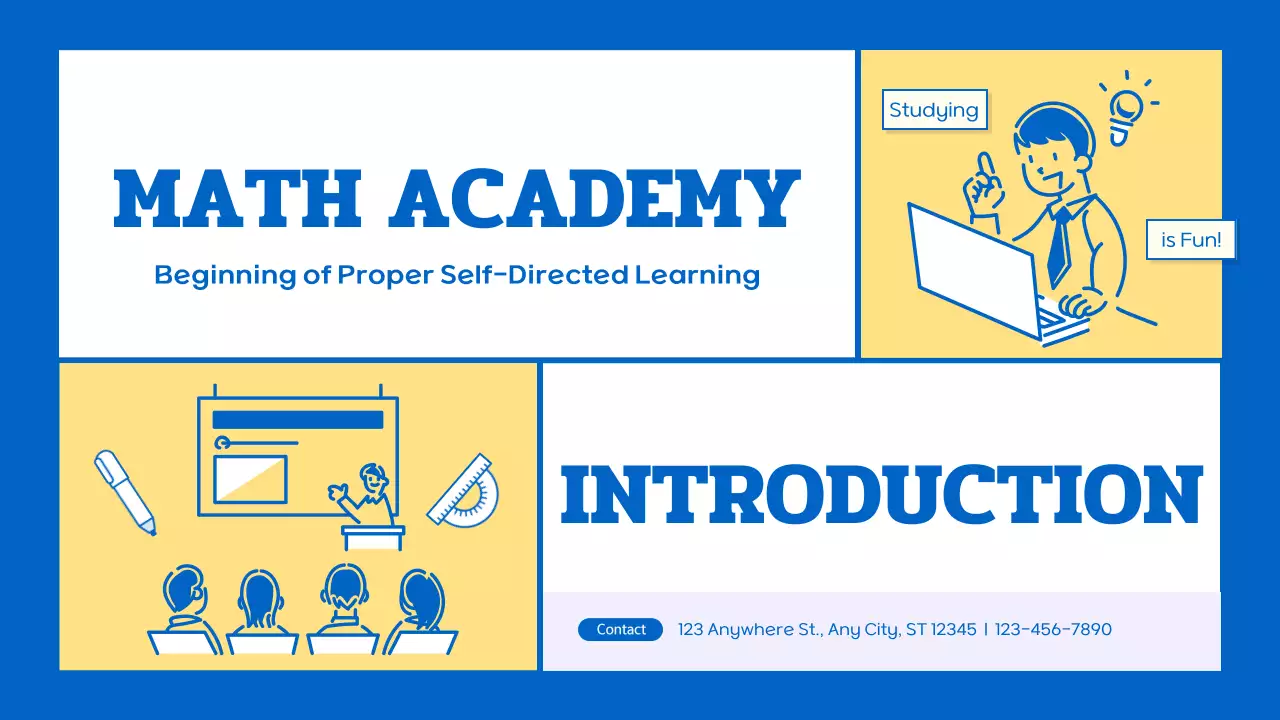 Blue Modern Education Promotion Presentation