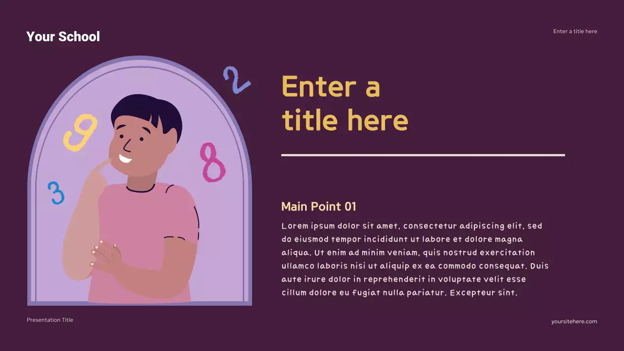 Purple Modern Math Guide Presentation