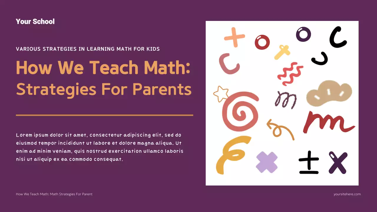 Purple Modern Math Guide Presentation