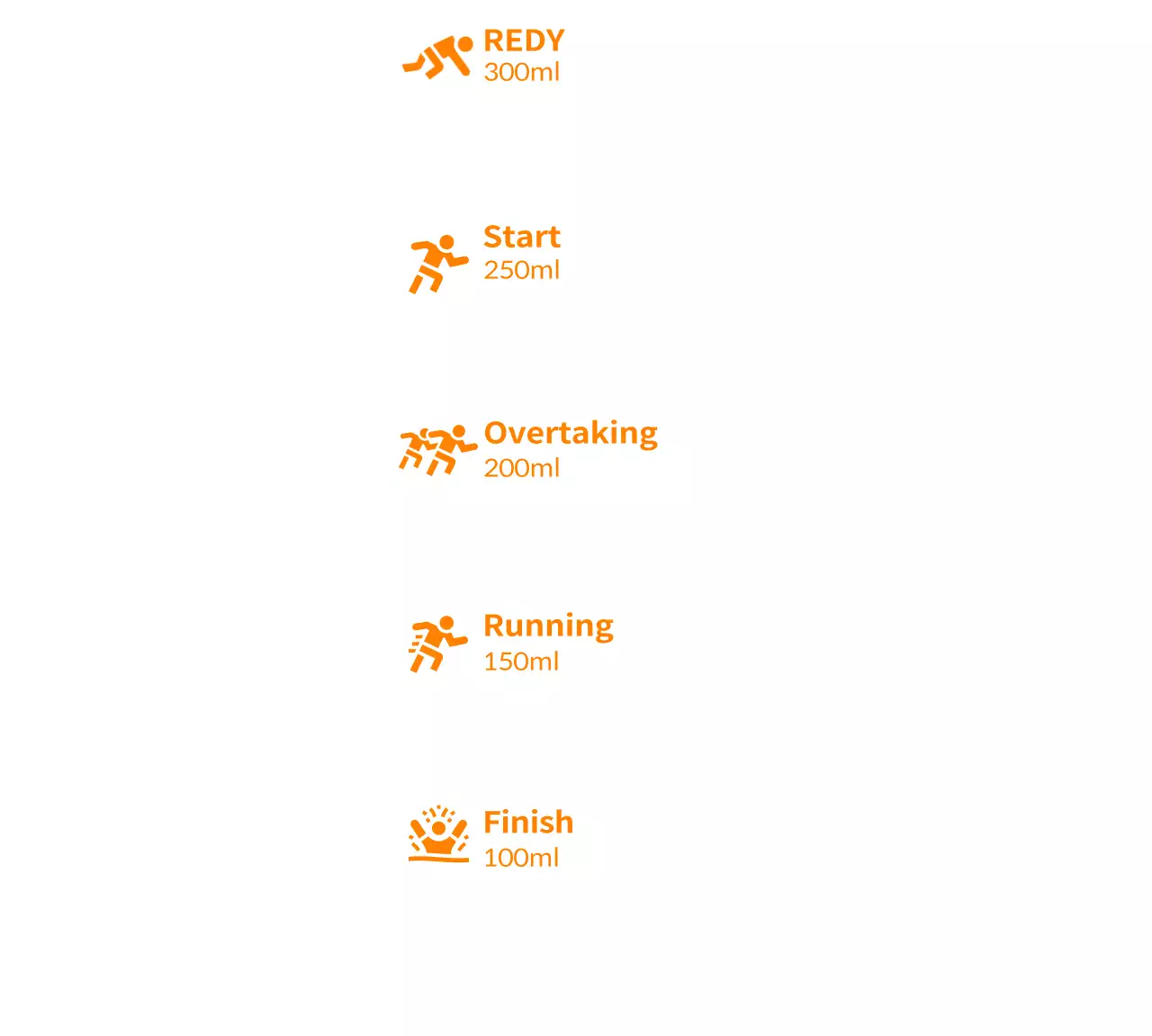 オレンジ色のすっきりとしたマラソン大会のコンセプト