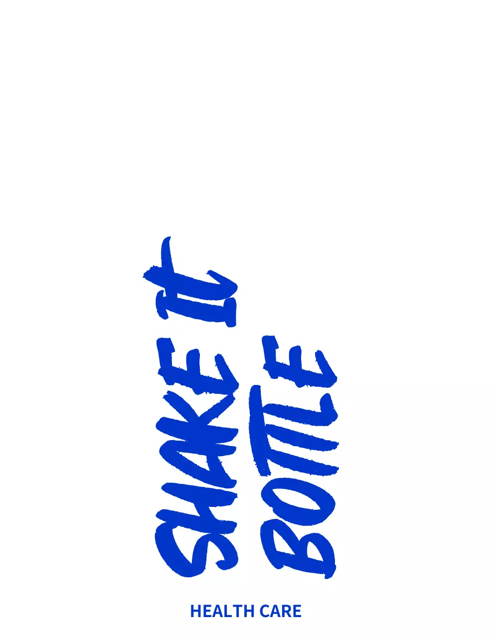 青色のヘルシーシェイク専用ボトルのコンセプト