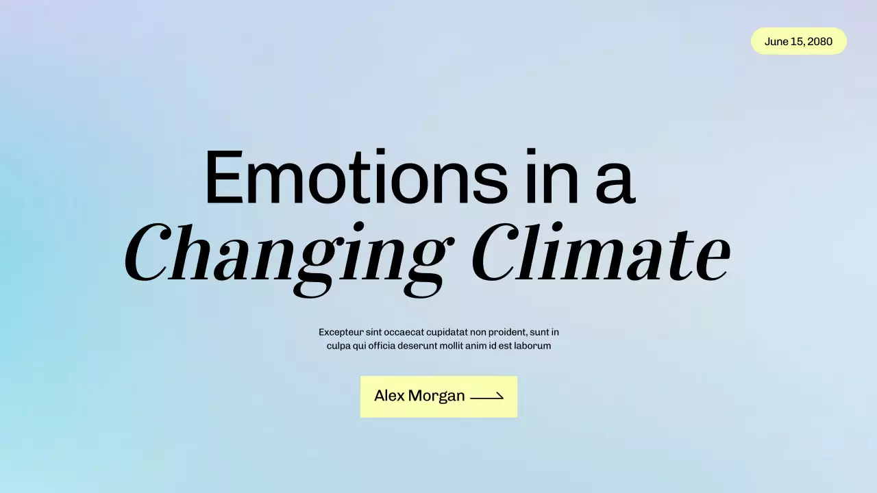 Blue Minimal Climate Announcement Presentation