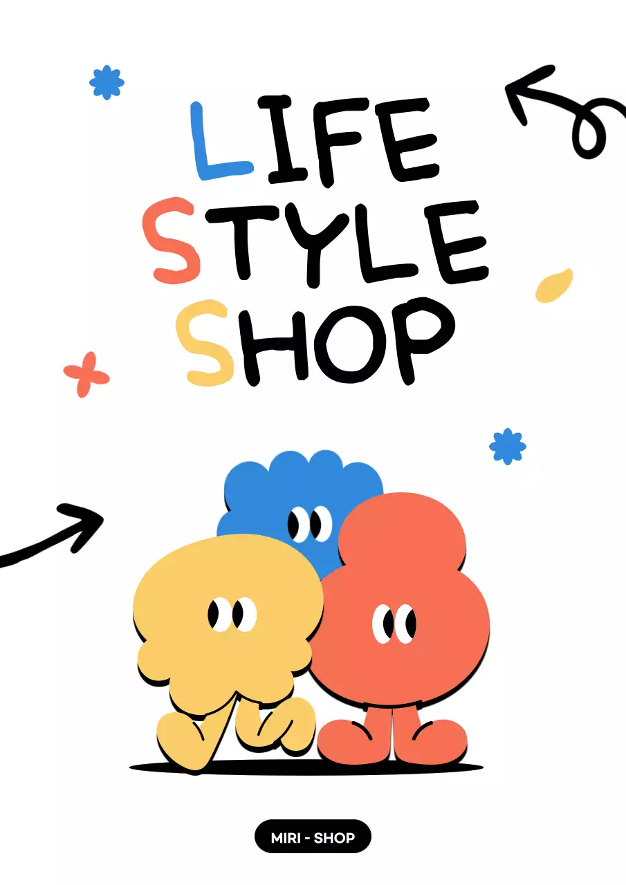 シンプルな印象の曲線を活かした小物ショップのインテリア