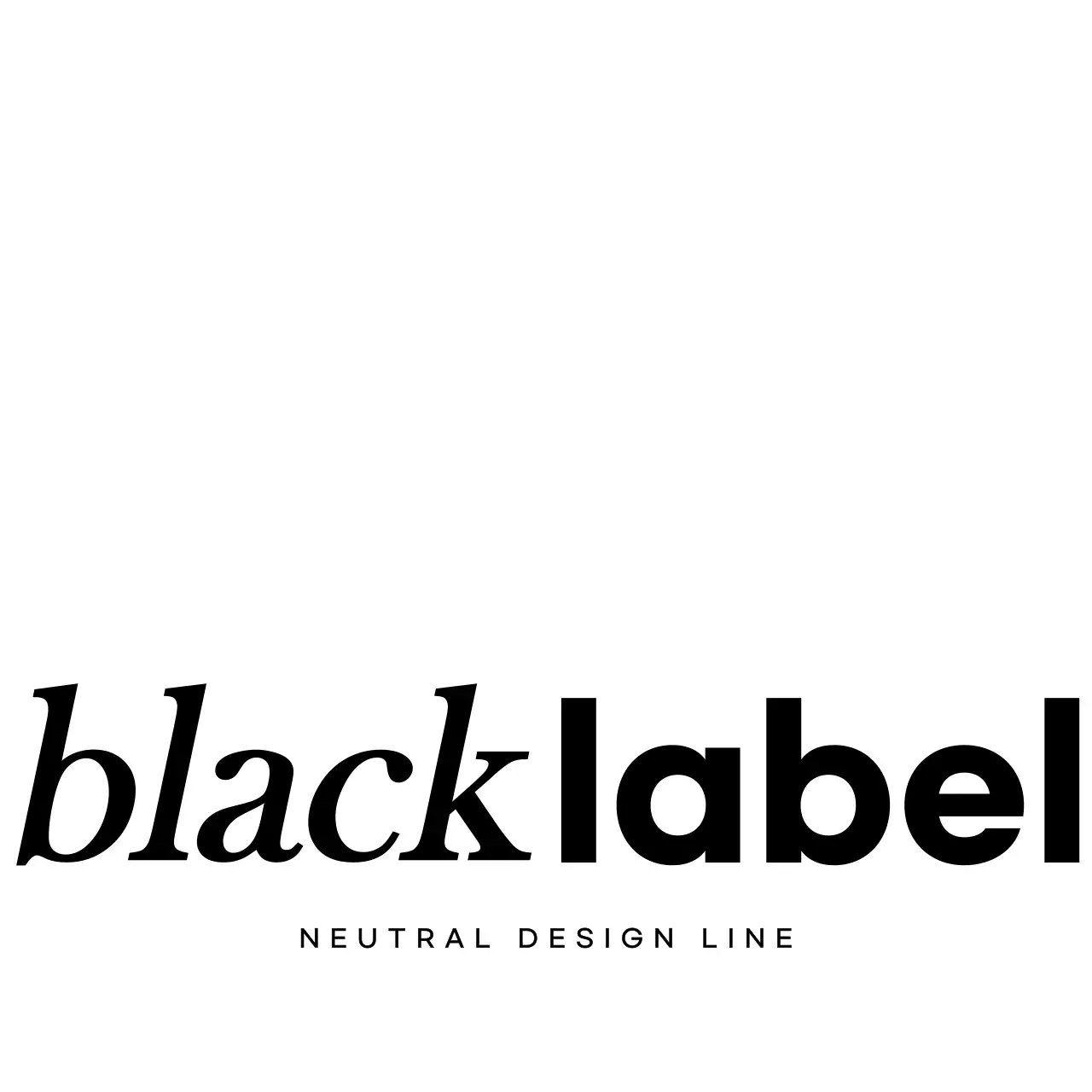 黒のシンプルなテキスト中心の衣料品店のロゴデザイン