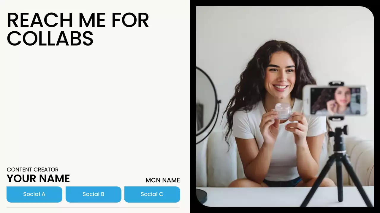 블루 모던 콘텐츠 크리에이터 포트폴리오