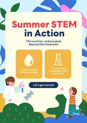 colorful modern STEM promotion