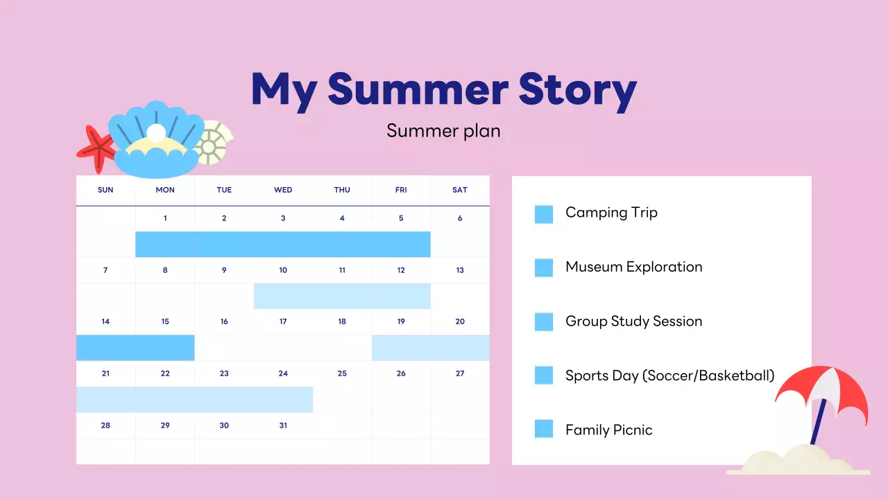 블루 플로럴 포트폴리오 프레젠테이션