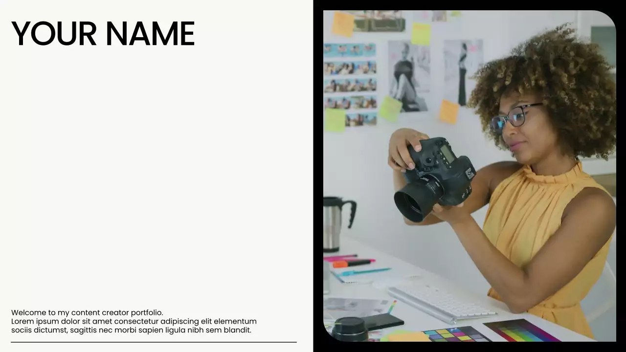 블루 모던 콘텐츠 크리에이터 포트폴리오