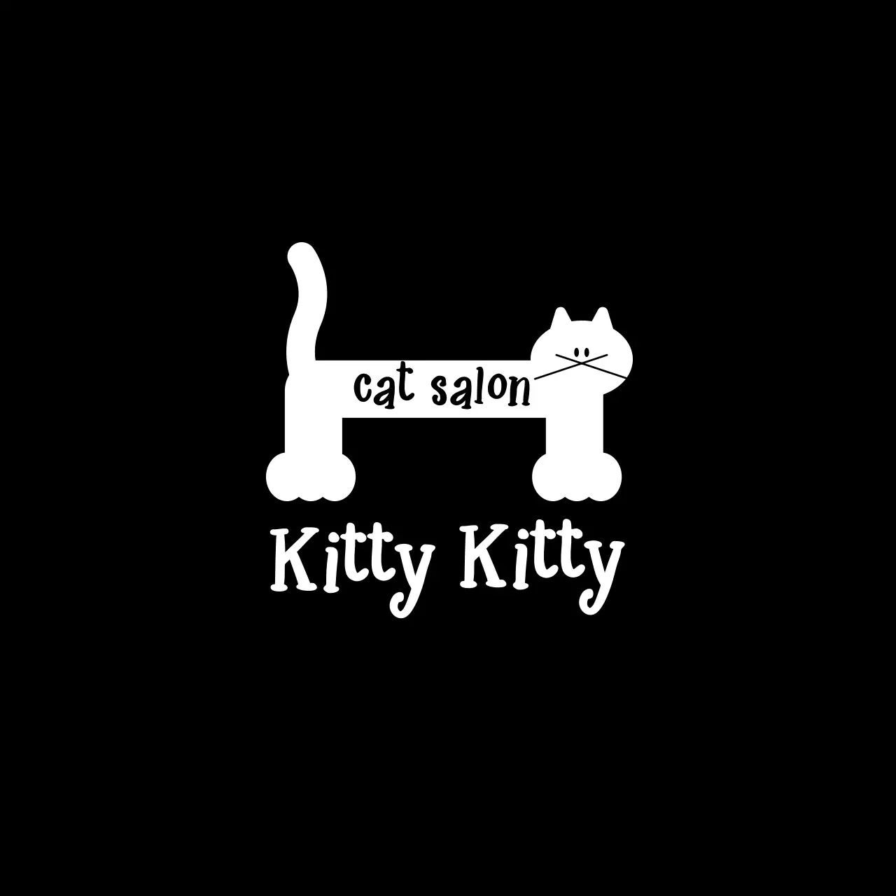 검정 심플 애완동물 미용 홍보