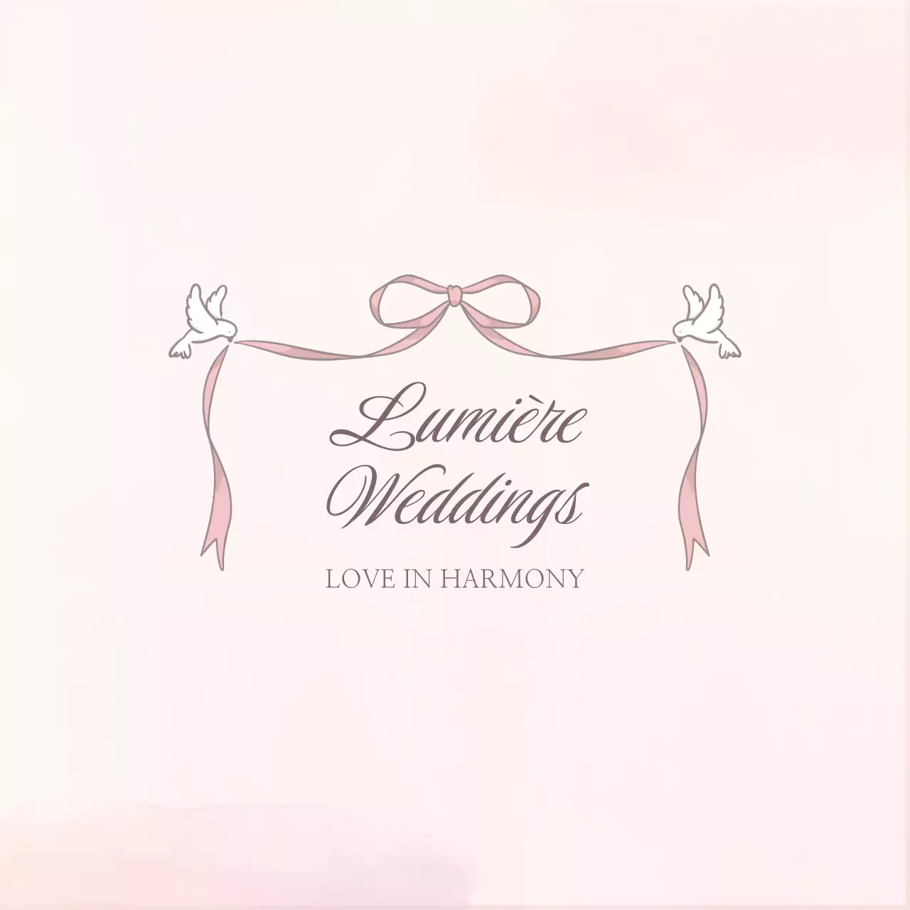 핑크 우아한 결혼 홍보