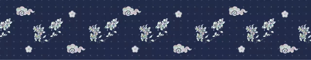 남색 빈티지 전통 디자인