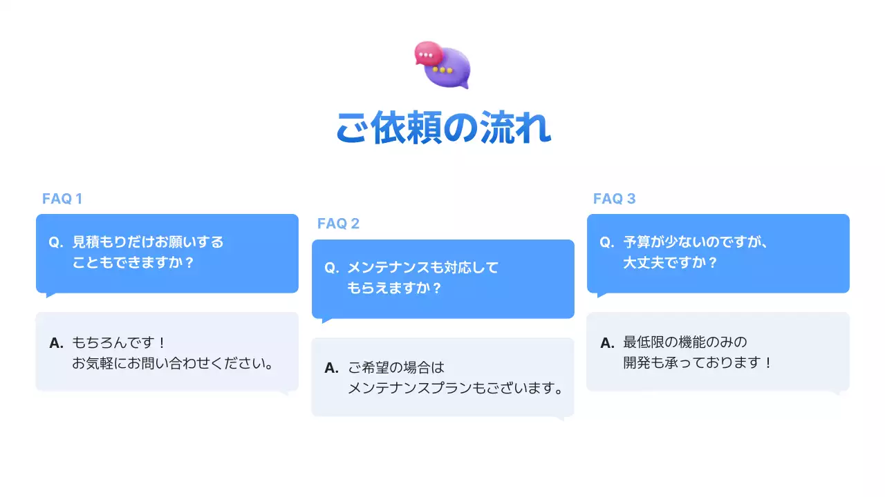 青 モダン ビジネス プロフィール