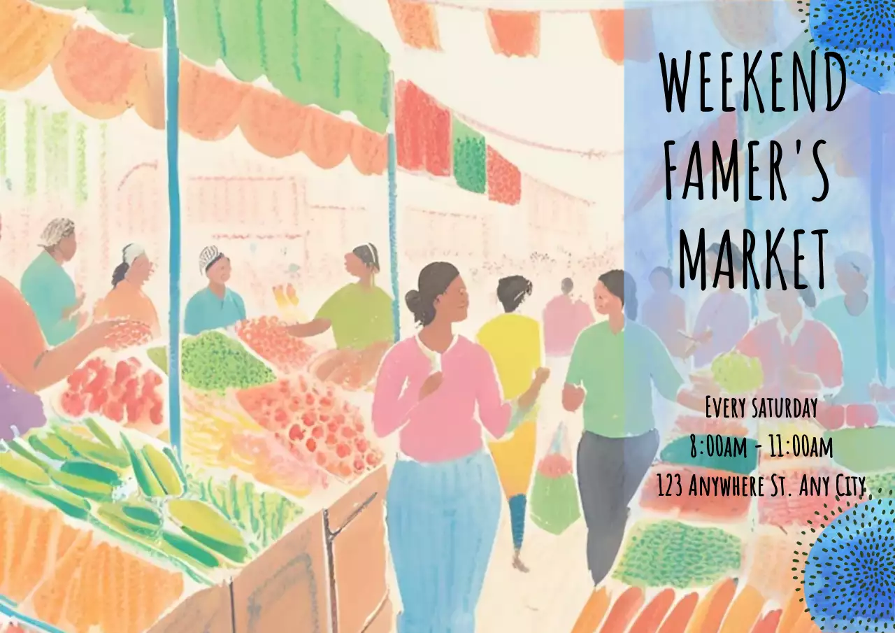 주황 빈티지 시장 안내