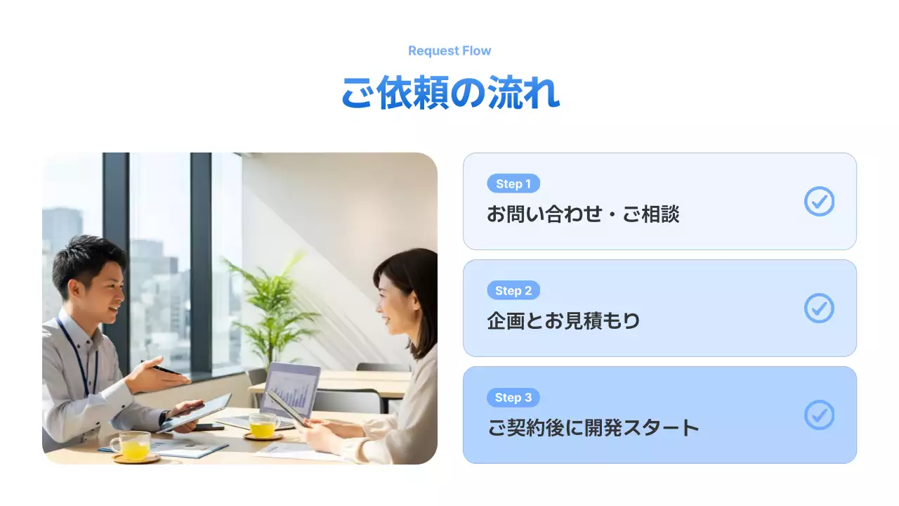 青 モダン ビジネス プロフィール