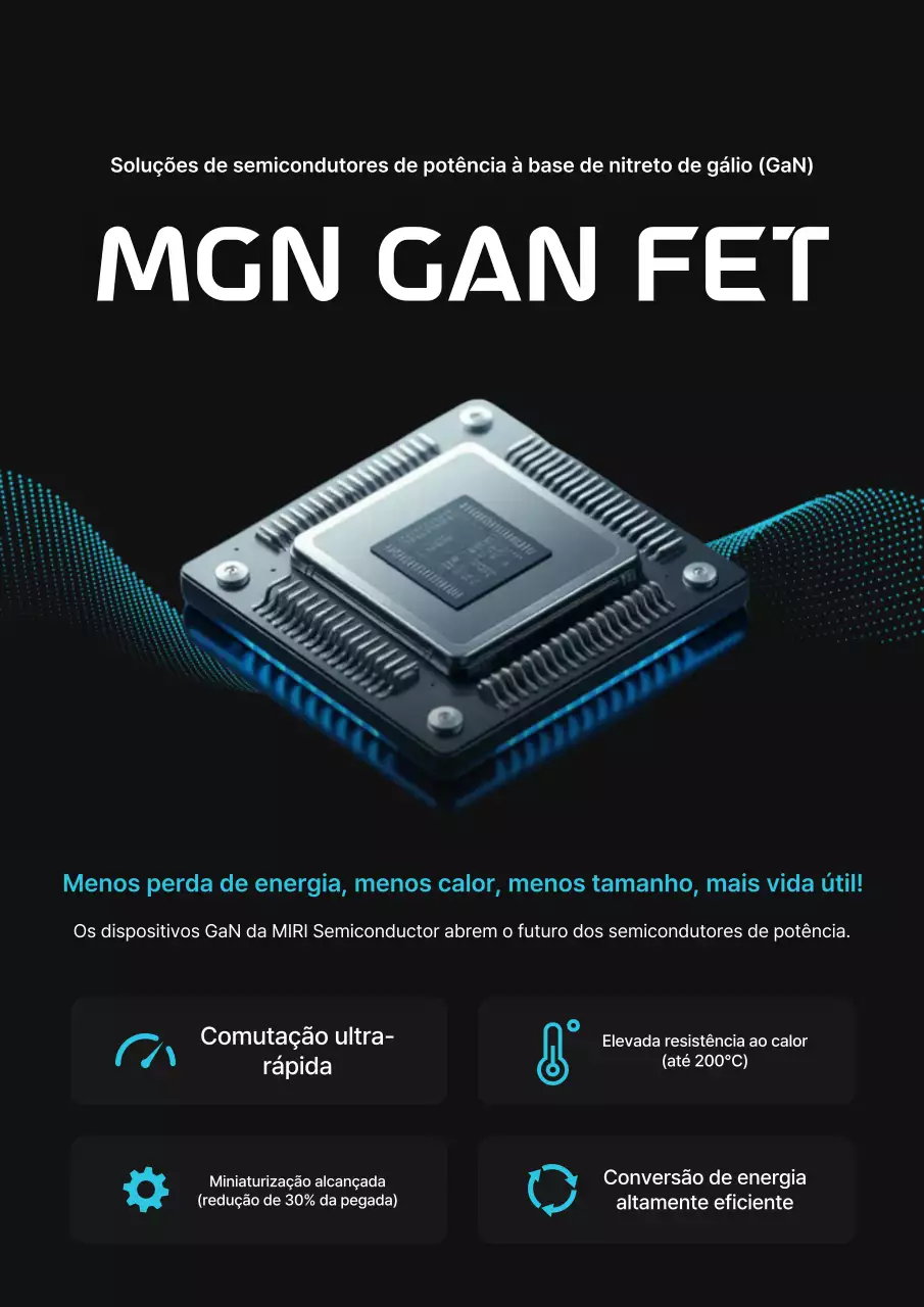 Promoção de produtos semicondutores modernos pretos