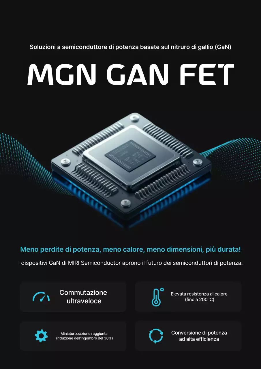 Promozione del prodotto semiconduttore moderno nero