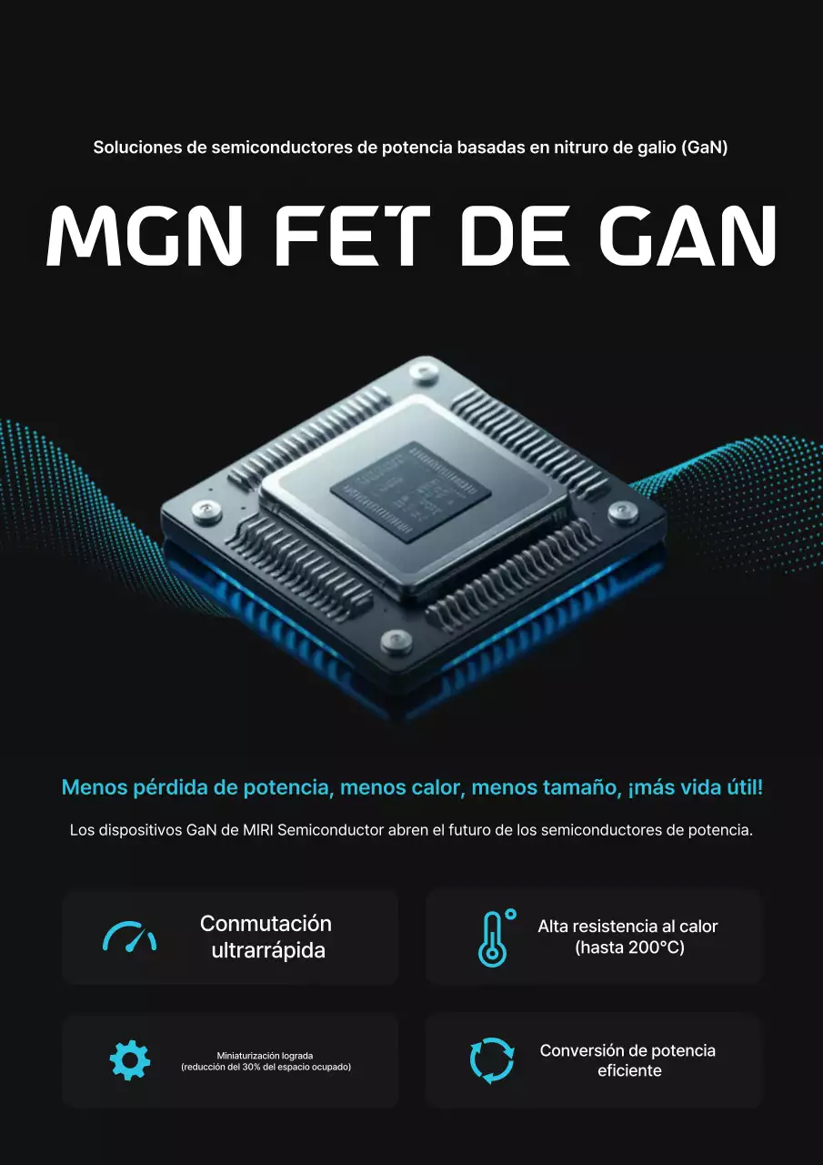 Promoción de productos semiconductores modernos negros