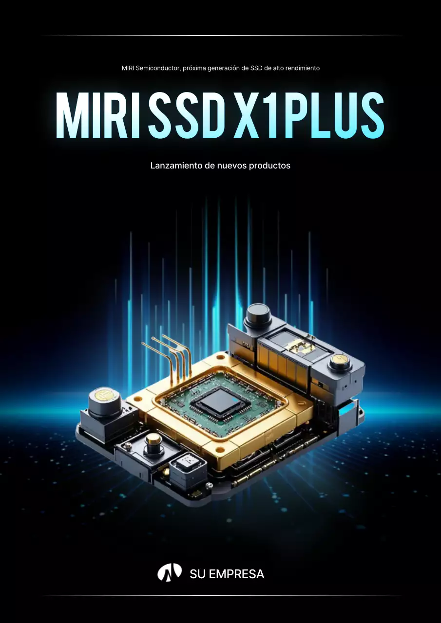 Promoción de productos semiconductores modernos negros