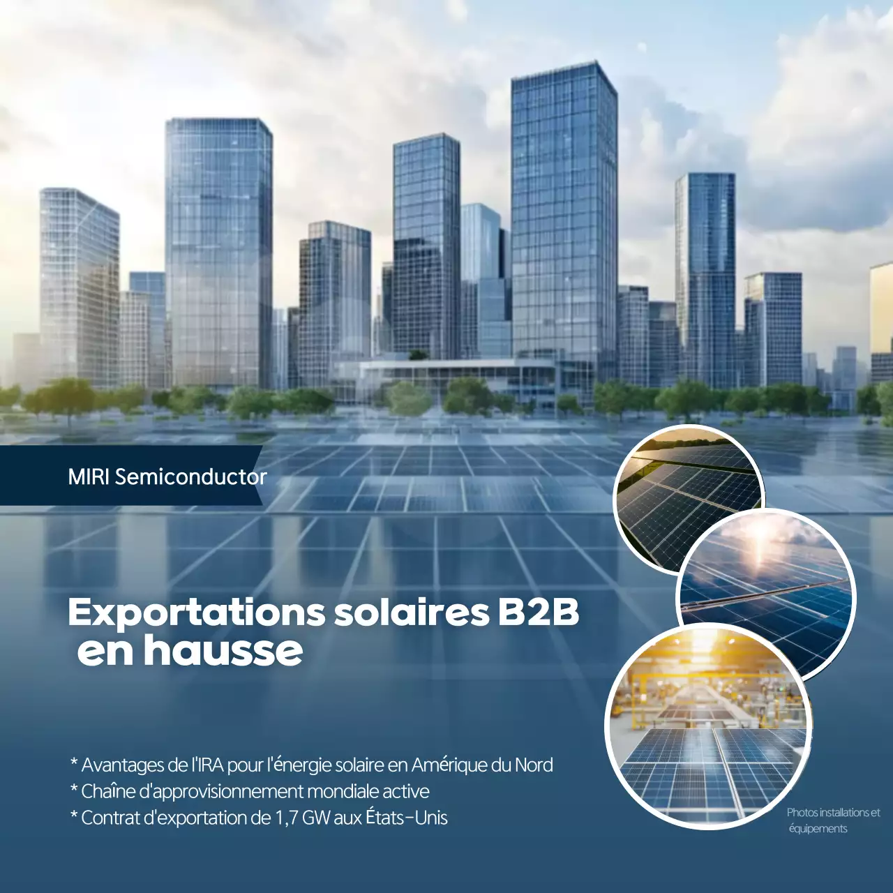 Publicité solaire moderne bleue