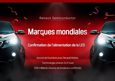 Publicité pour une voiture moderne rouge