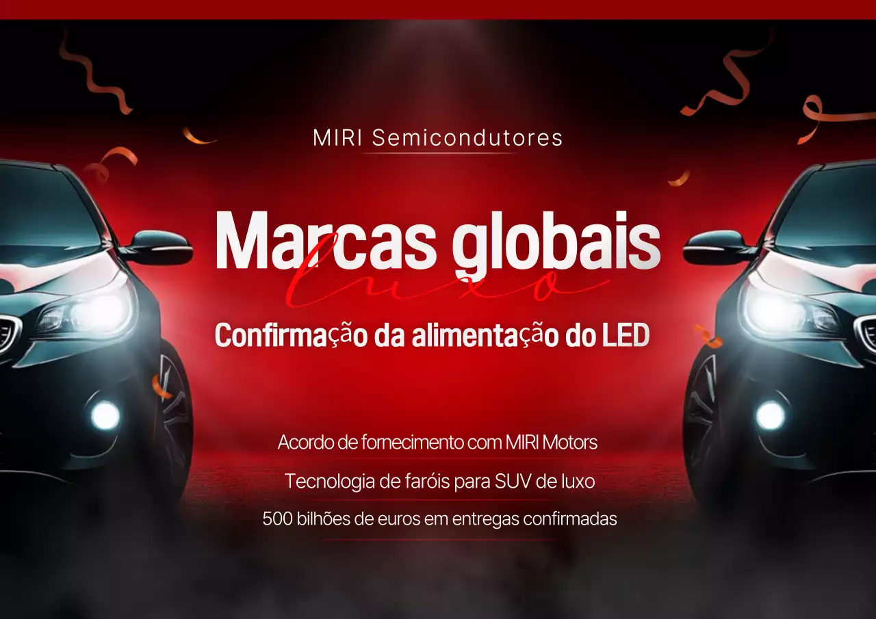 Anúncio de carro moderno vermelho