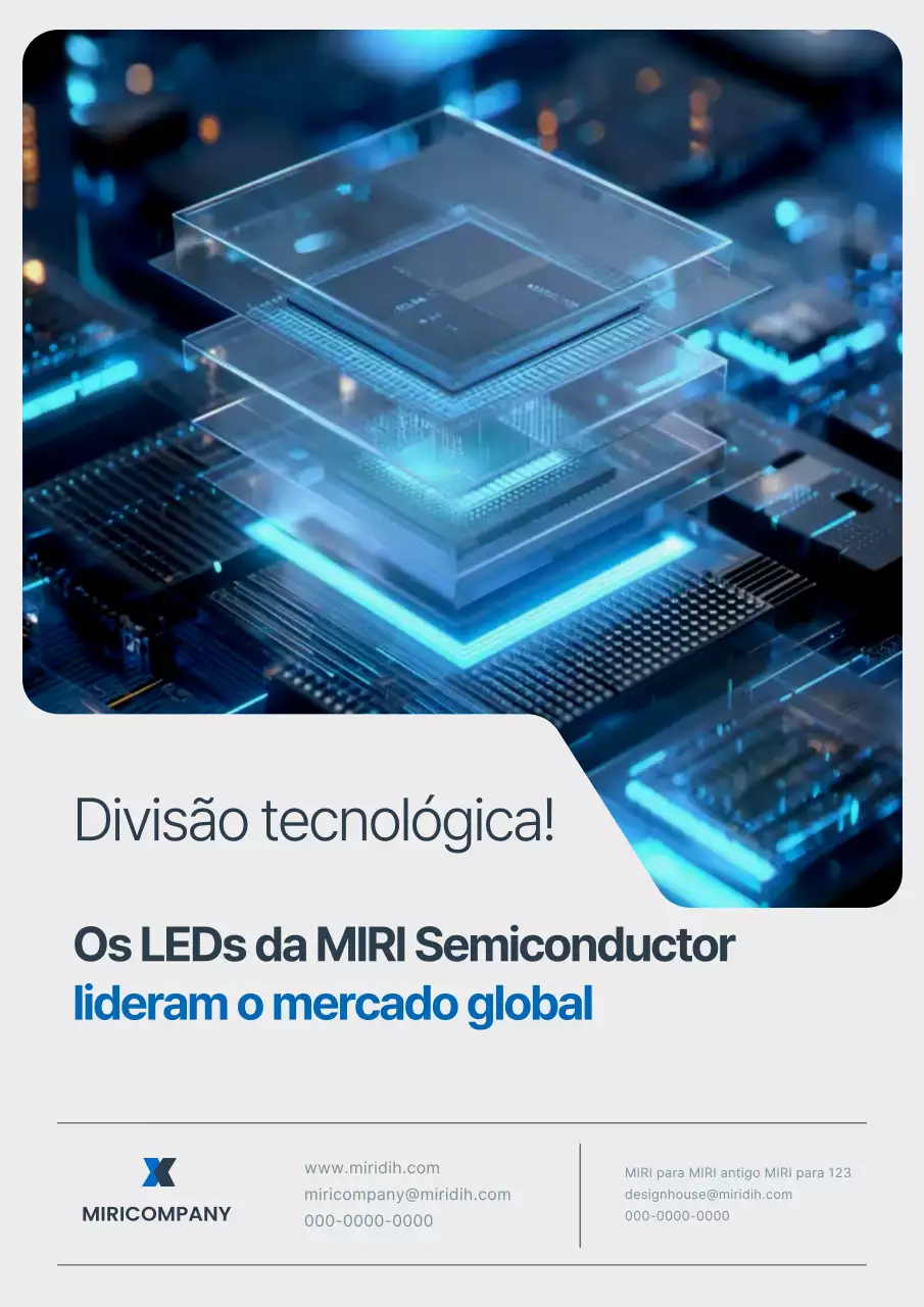 Promoção da Tecnologia de Semicondutores Branco e Azul