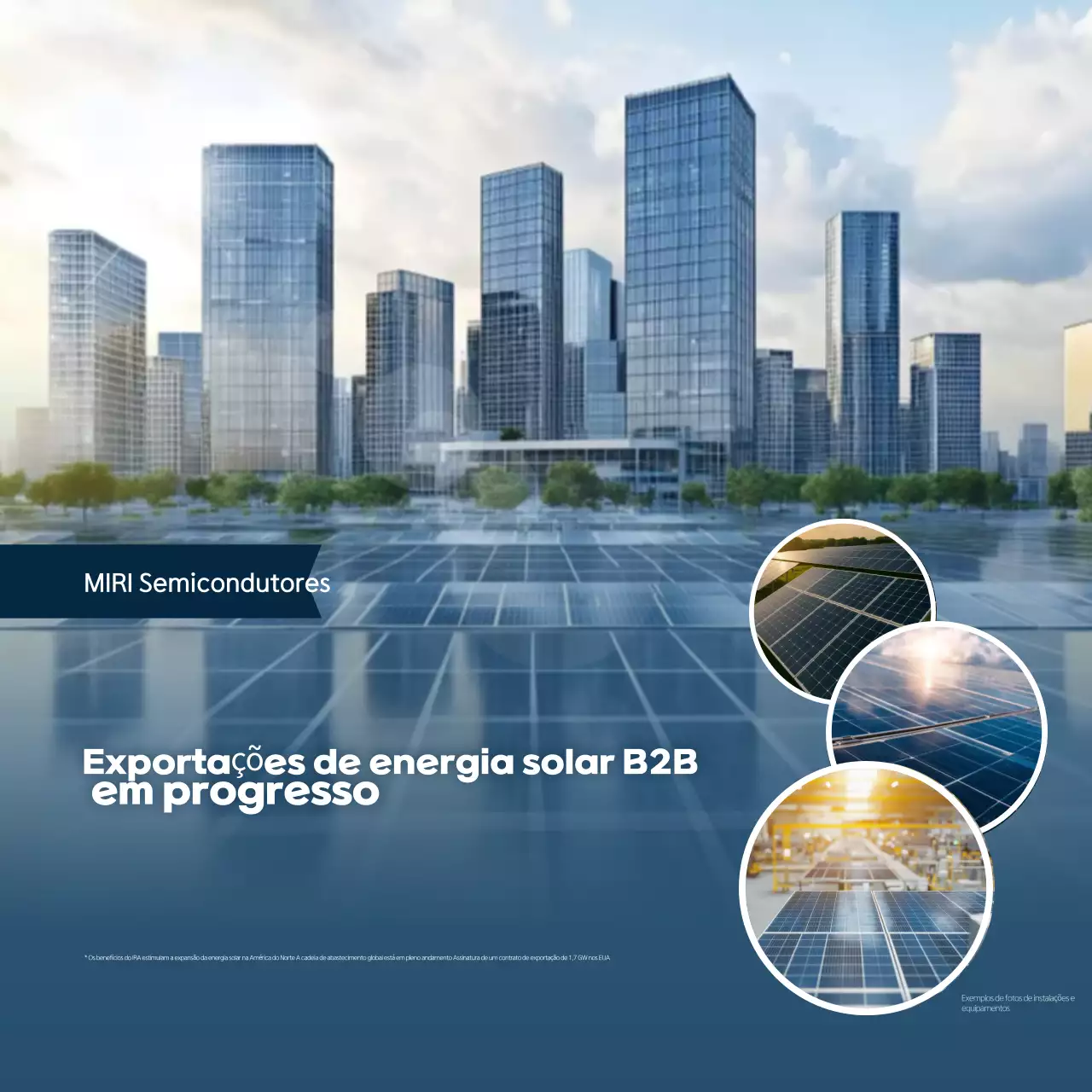 Anúncio Solar Moderno Azul
